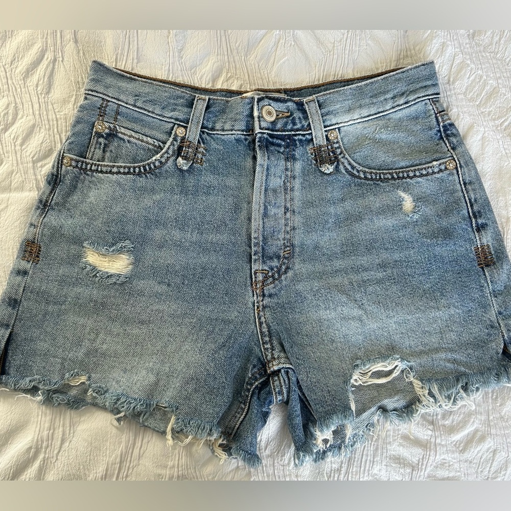 Free People Button Fly Denim Shorts